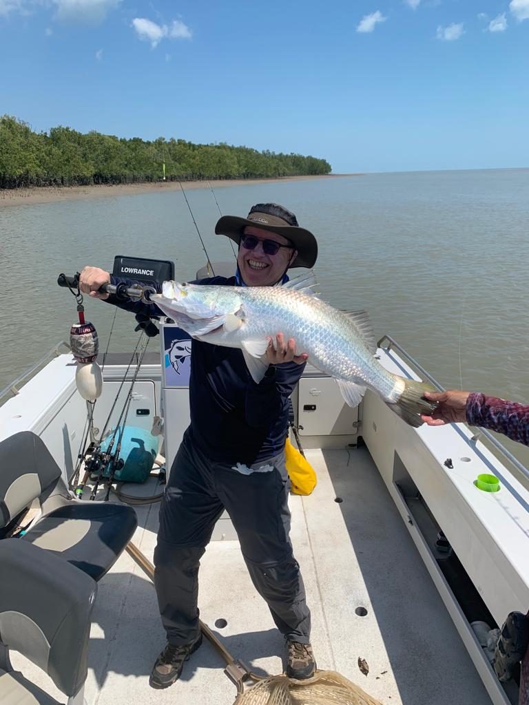 A 90cm Barramundi - and a first time barra fisherman