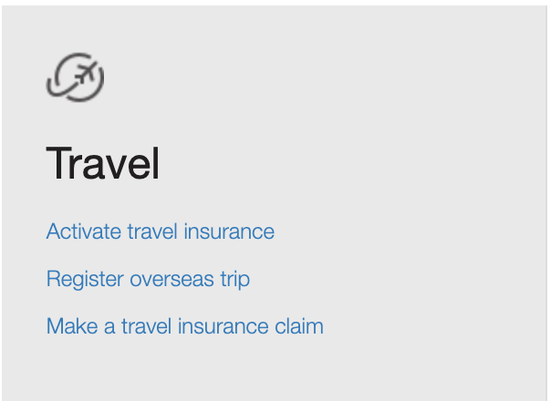 Activate Travel Insurance in Netbank