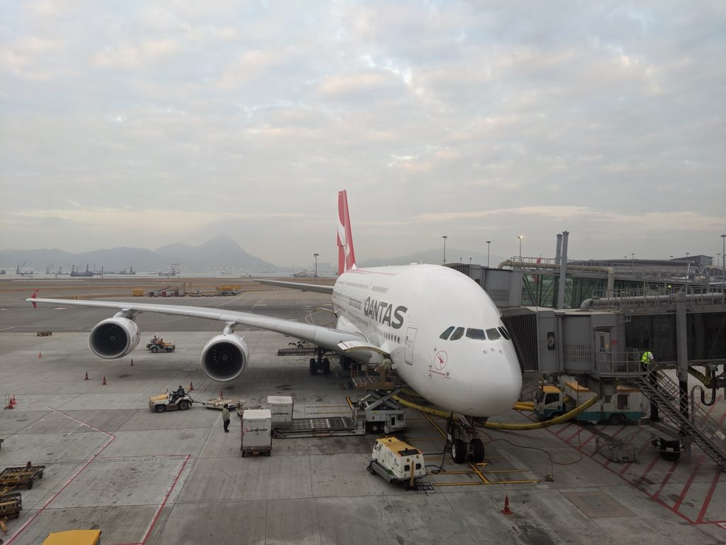 Qantas A380 Exterior Hong Kong
