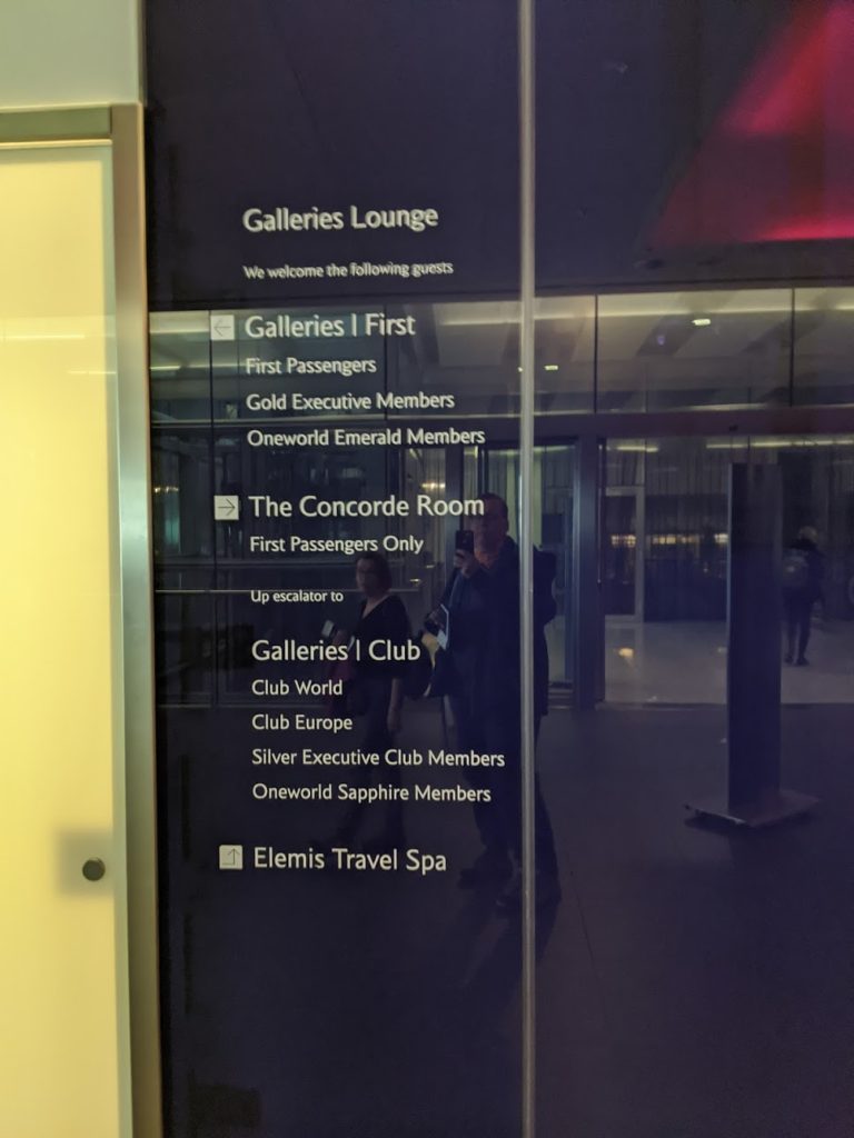 Galleries First Lounge Heathrow Entrance 