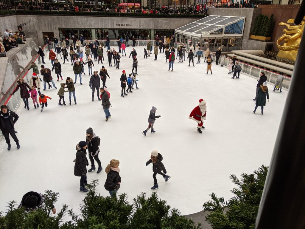 Ice Skating Santa