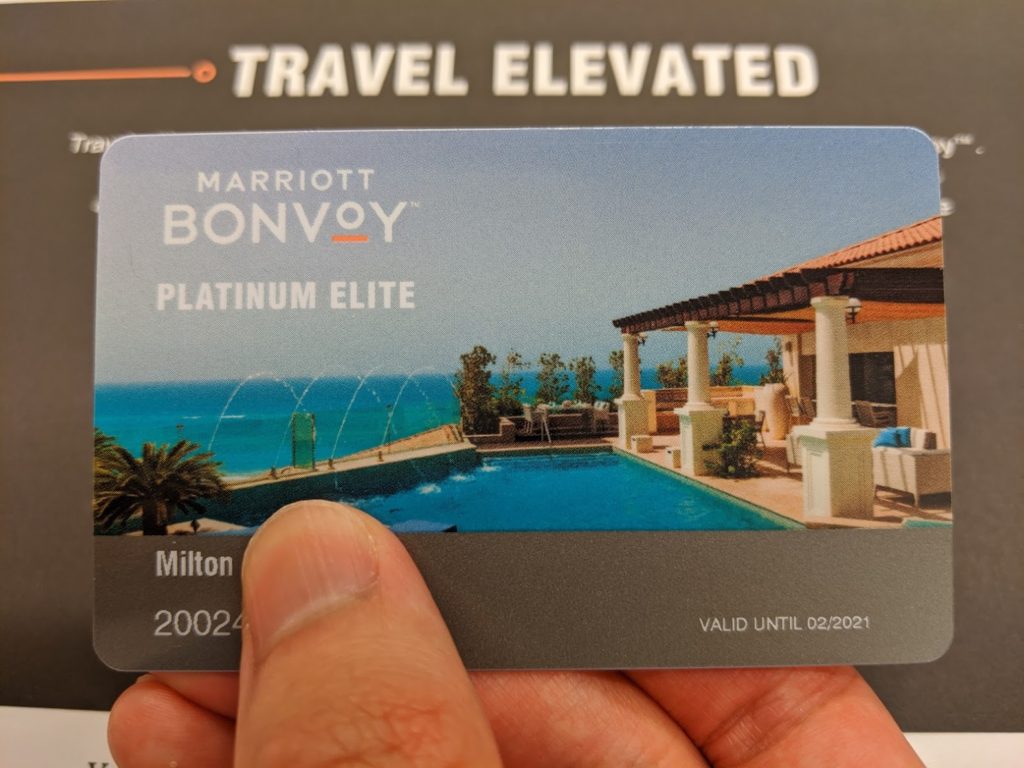 Marriott Bonvoy Platinum Elite Membership Card