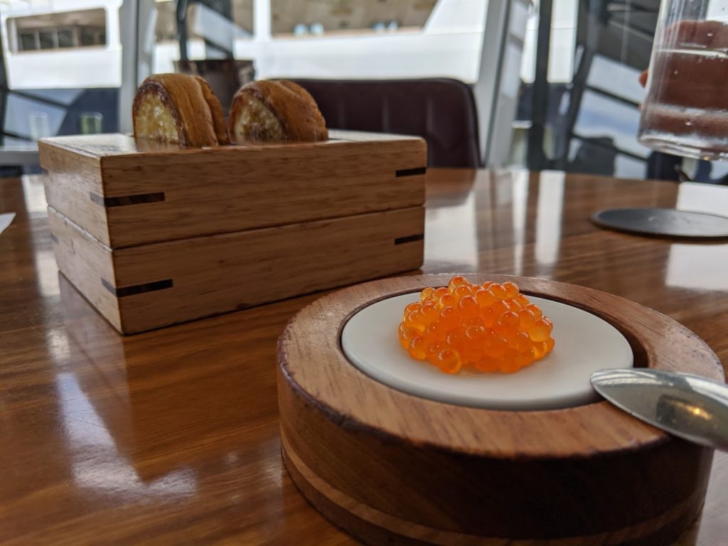 Quay Crumpets And Smoked Salmon Roe