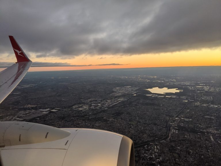 Qantas over Sydney