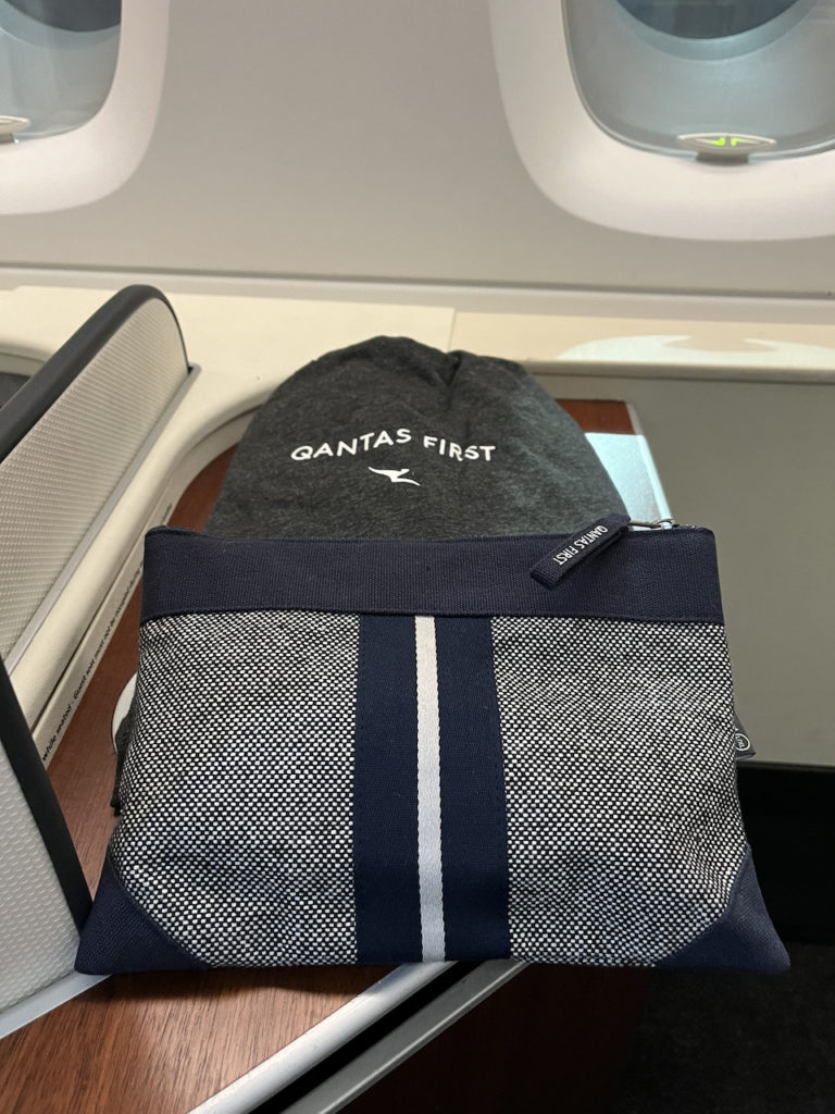 Qantas First Class Amenity Kit Pyjamas