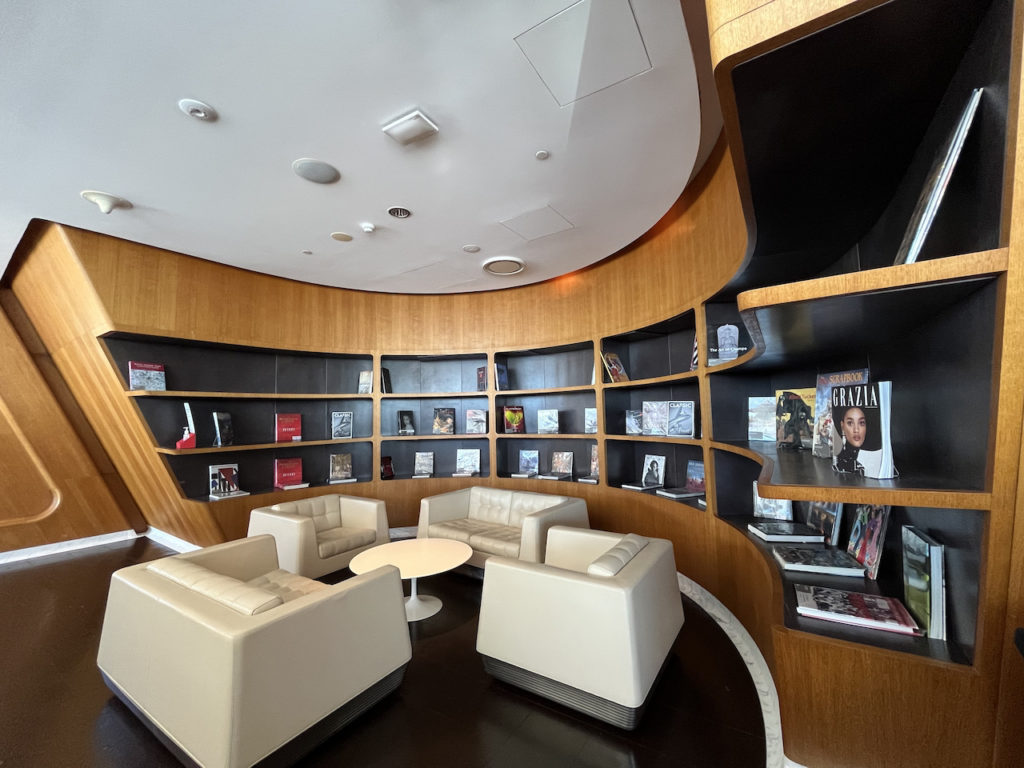 Qantas First Lounge Library