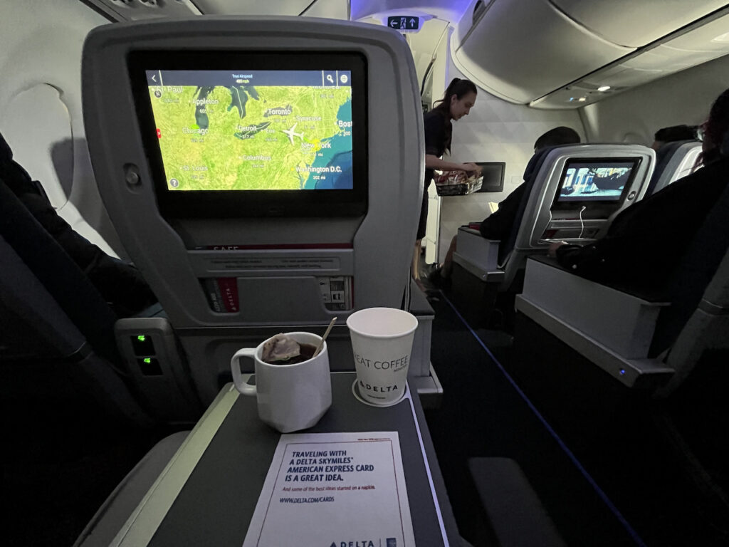 Delta A220 First Class Drinks