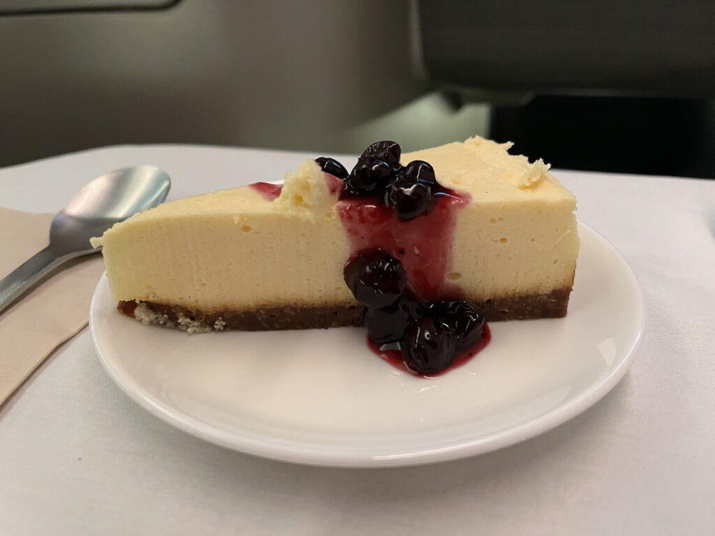 Qantas Sydney To New York Review Business Class Dessert