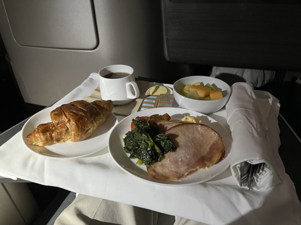 Qantas Sydney To New York Review Business Class Breakfast