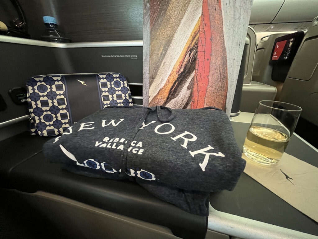 Qantas Sydney To New York Review Business Class Pyjamas