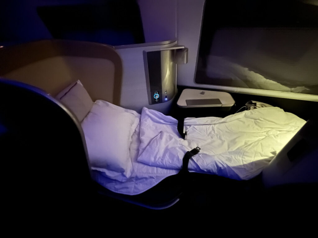 British Airways First Class Bed