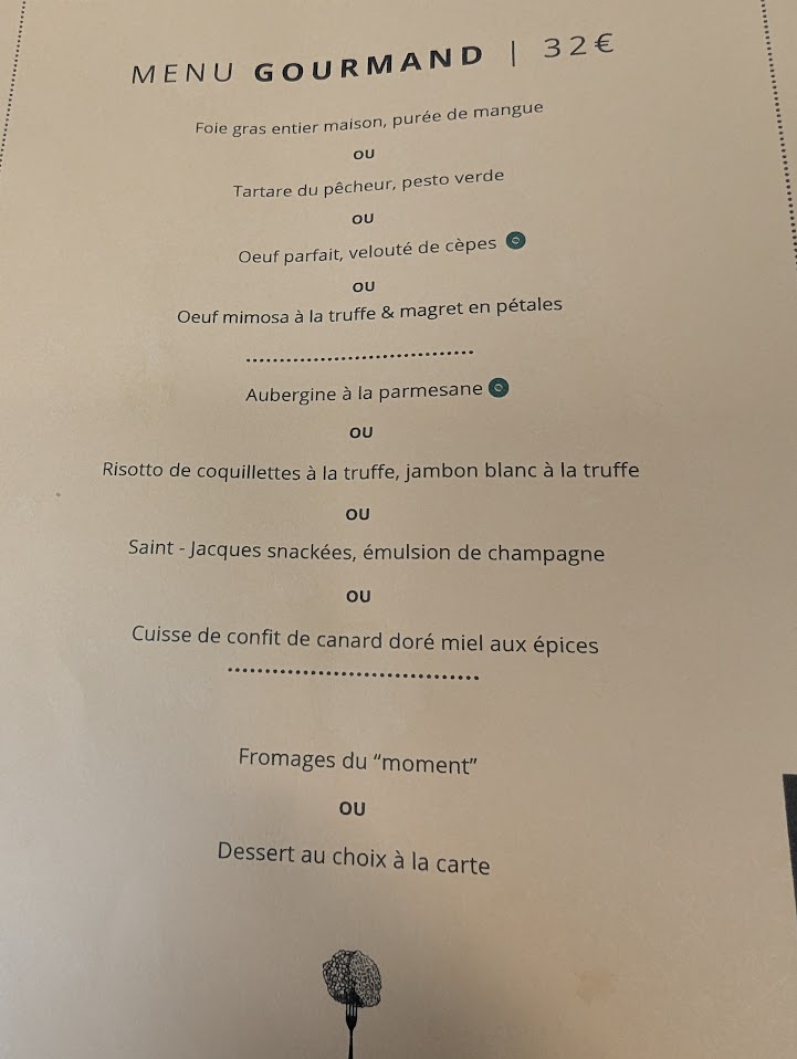 Le Petit Bistrot Sarlat Menu