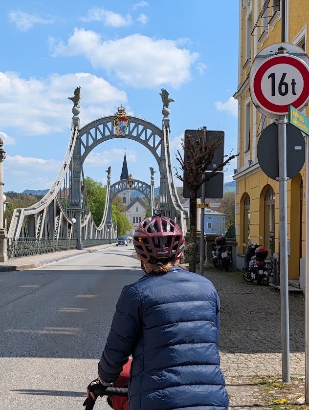 The pretties bridge on the eurovelo 7 was in Laufen