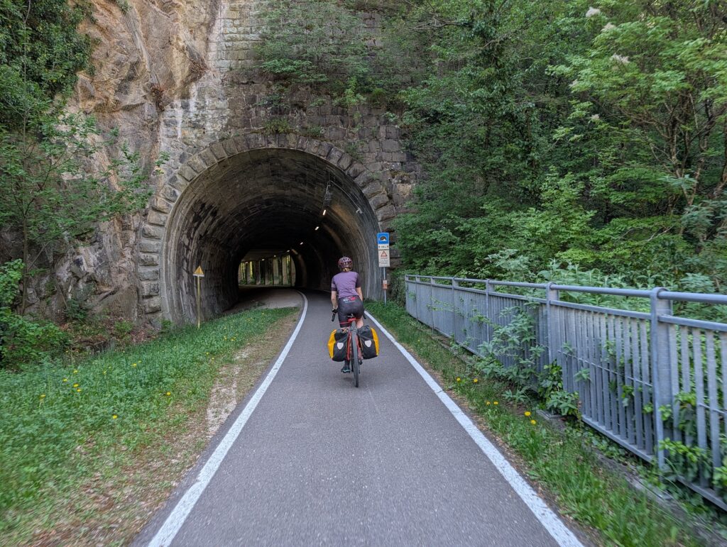 Eurovelo 7 converted train tunnels