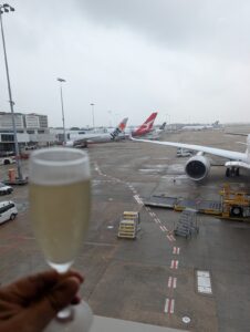 Plaza Premium Sydney Tarmac View and Bubbles