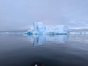 Iceberg photographed from a sea kayak in Antarctica