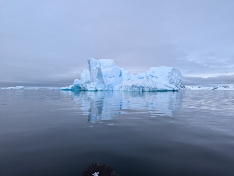 Iceberg photographed from a sea kayak in Antarctica