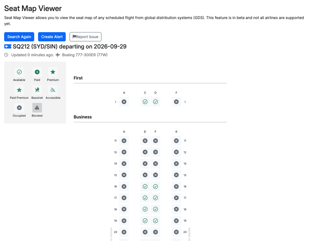 Seat Map Viewer with Seats.Aero